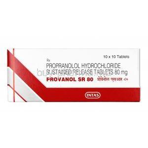 Provanol SR, Propranolol, 80 mg,Tablet, box