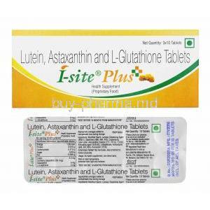 I-Site Plus, Lutein/ Astaxianthin/ L-Glutathione