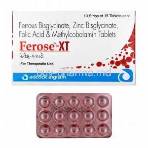 Ferose -XT,  Iron/ Zinc/ Folic Acid/ Methylcobalamin