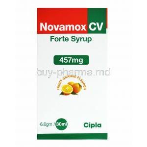 Novamox CV Forte Syrup Orange Flavour, Amoxycillin/ Clavulanic Acid