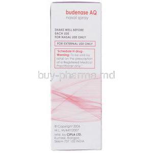 Budenase AQ, Generic Rhinocort Aqua,  Budesonide  Nasal  Spray Box Manufacturer