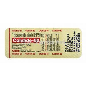 Calutide, Bicalutamide 50mg tablets back