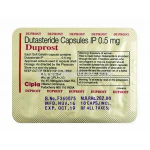 Duprost, Dutasteride capsule back