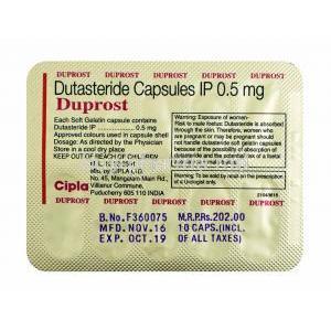 Duprost, Dutasteride capsule back