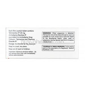 Arbitel-AM,Telmisartan 40mg  Amlodipine 5mg,Tablet, box information