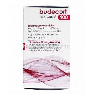 Budecort Rotacap, Budesonide 400mcg composition