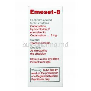 Emeset, Ondansetron 8mg composition