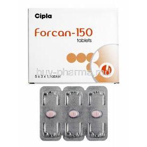 Forcan, Fluconazole box and tablets
