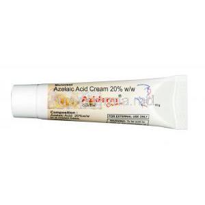 Aziderm Cream, Azelaic Acid 20% , Cream, 15g, Tube