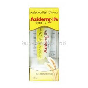 Aziderm Gel, Azelaic Acid 10%, Gel, box