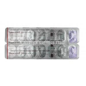 Hopace-MT, Metoprolol 50mg + Ramipril 5mg, Tablet (ER), Sheet information