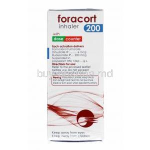 Foracort Inhaler, Formoterol Fumarate 6mcg and Budesonide 200mcg composition