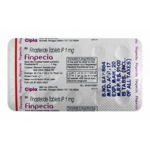 Finpecia, Finasteride tablets back