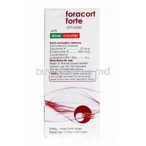 Foracort Forte Inhaler, Formoterol and Budesonide composition