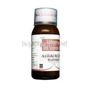 Azilide XL Redimix  Oral Suspension, Azithromycin 200 mg per 5ml, 30ml Oral suspension, Bottle