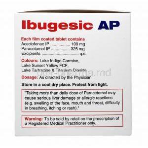 Ibugesic AP, Aceclofenac and Paracetamol composition