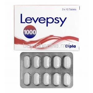 Levepsy, Levetiracetam 1000mg box and tablets