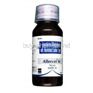 Allercet M Syrup, Levocetirizine 2.5mg + Montelukast 5ml, Bottle