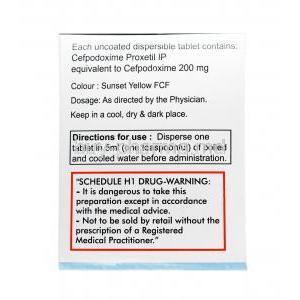 Microcef, Cefpodoxime 200 mg, Tablet(DT), Box information