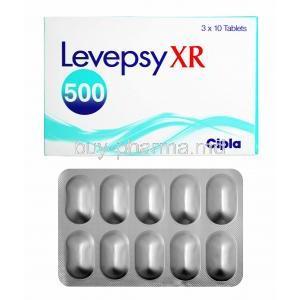 Levepsy XR, Levetiracetam 500mg box and tablets