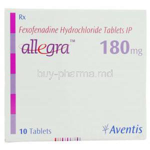 Allegra, Fexofenadine Hcl 180mg Box