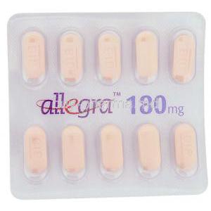 Allegra, Fexofenadine Hcl 180mg Tablet Strip