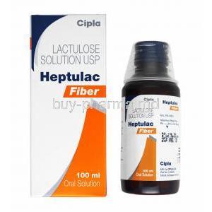 Heptulac Fiber Oral Solution 100ml Lactulose box and bottle