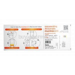 Mucinac Orange Flavour, Acetylcysteine directions for use