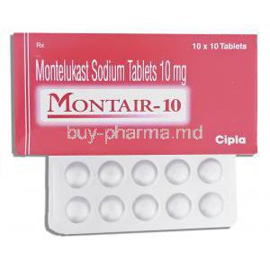 Montair, Montelukast Sodium 10 Mg Tablet (Cipla)