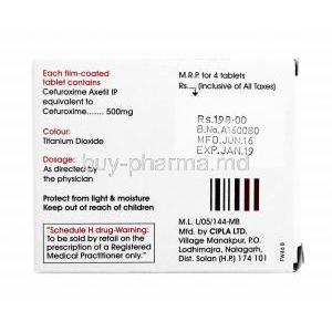 Novacef, Cefuroxime 500mg manufacturer