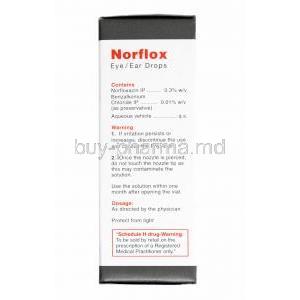 Norflox Eye Ear Drops, Norfloxacin composition