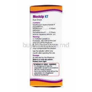 Moxicip KT Eye Drop, Ketorolac and Moxifloxacin composition