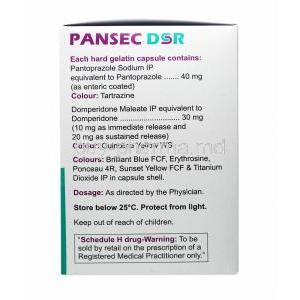 Pansec DSR, Domperidone and Pantoprazole composition