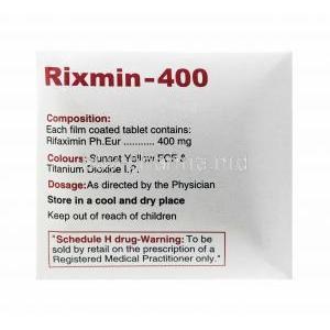 Rixmin, Rifaximin 400mg composition