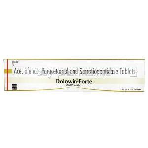 Dolowin Forte, Aceclofenac / Paracetamol / Serratiopeptidase