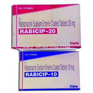 Rabicip, Rabeprazole 10  Mg 20 Mg Tablet (Cipla)