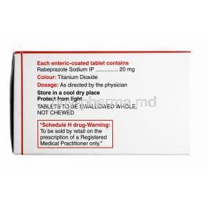 Rabicip,  Rabeprazole 20mg comosition