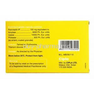 Panstal, Pancreatin, Amilase, Lipase and Protease composition