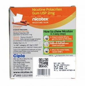 Nicotex Gum Cinnamon Flavour, Nicotine 2mg how to chew