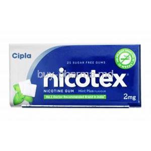 Nicotex Gum Mint Flavour, Nicotine 2mg box
