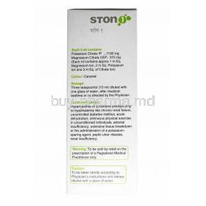 Ston 1 Oral Solution, Potassium Citrate and Magnesium Citrate 450mg dosage