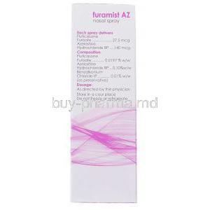 Furamist AZ,  Fluticasone / Azelastine Nasal Spray Box Composition