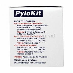 Pylokit, Tinidazole, Clarithromycin and Lansoprazole composition