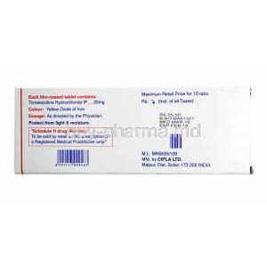 Trivedon, Trimetazidine 20mg composition