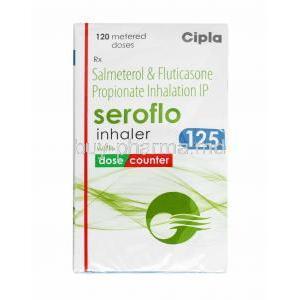 Seroflo Inhaler, Salmeterol 25mcg and Fluticasone Propionate 125mcg box