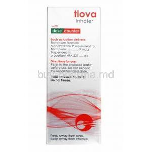 Tiova Inhaler, Tiotropium 9mcg composition