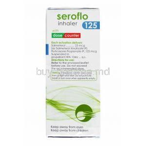 Seroflo Inhaler, Salmeterol 25mcg and Fluticasone Propionate 125mcg composition