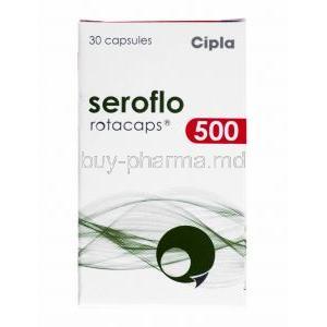 Seroflo Rotacaps, Salmeterol 50mcg and Fluticasone Propionate 500mcg box
