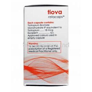 Tiova Rotacaps, Tiotropium 18mcg composition