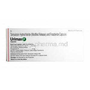 Urimax F, Tamsulosin and Finasteride composition